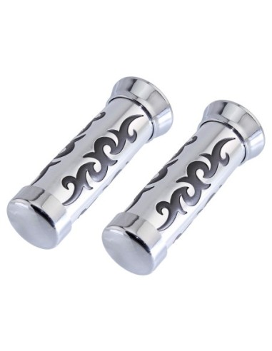 Grips 7/8 long 135mm 453 Chrome/Black.